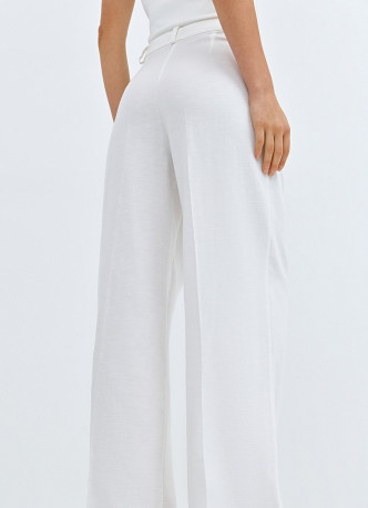 Прямые брюки со льном