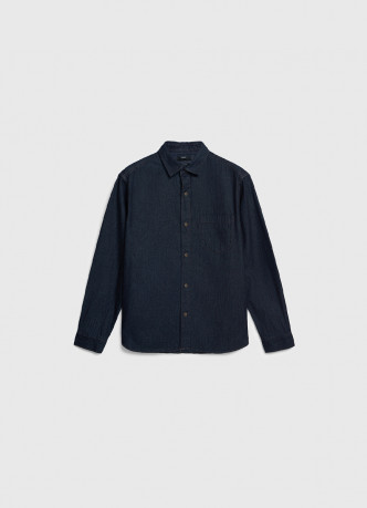 Джинсовая рубашка на пуговицах