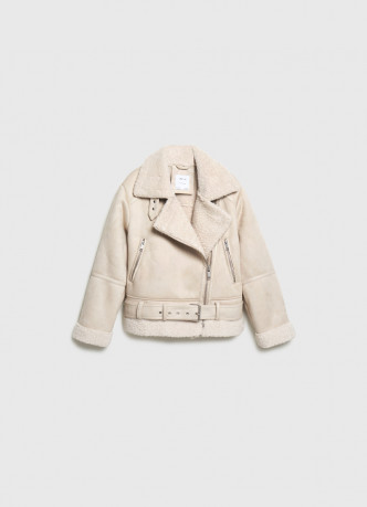 Дублёнка из искусственной замши с мехом для девочек