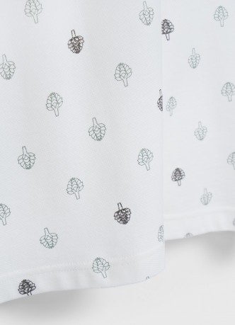 Поло из хлопка с принтом