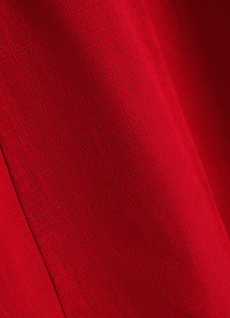 Платье миди из смесового льна с вырезом каре