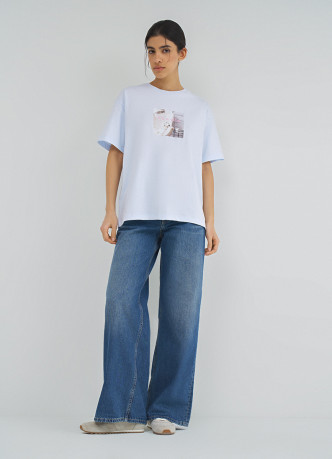 Футболка оверсайз с принтом