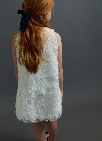 Фактурное платье мини для девочек