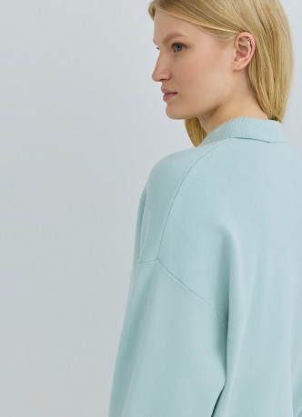 Джемпер с воротником поло на молнии