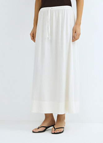 Юбка изо льна с поясом на кулиске