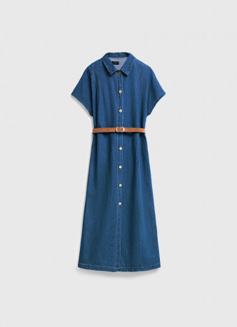 Платье-рубашка из денима