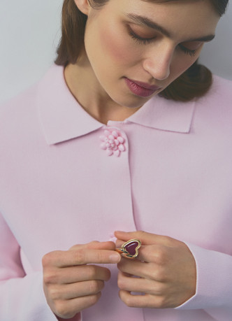 Кольцо-локет в форме сердца