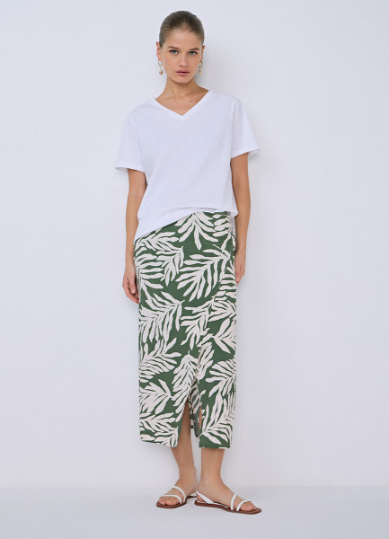 

Юбка миди на запах, Зеленый