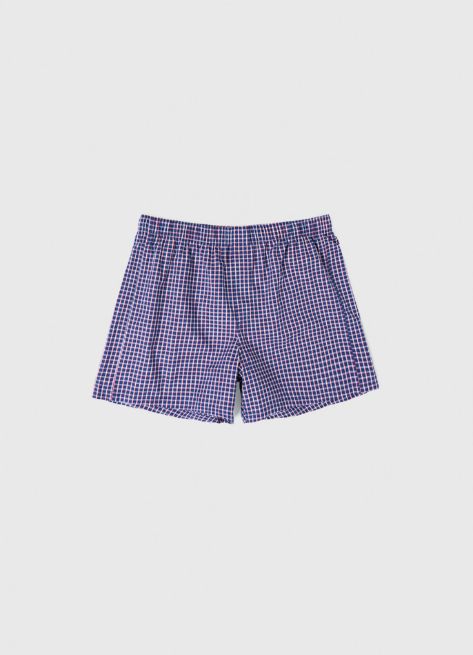 Текстильные трусы-боксеры в клетку