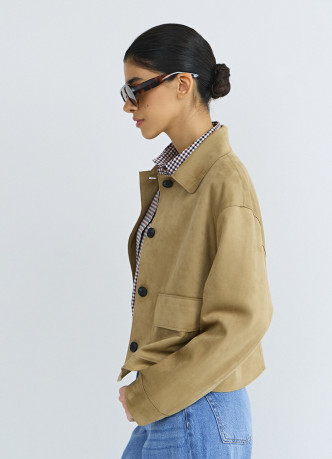 Куртка из искусственной замши