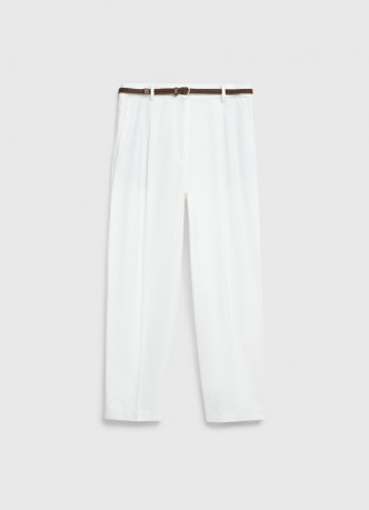 Зауженные брюки с поясом
