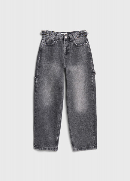 

Объёмные джинсы Baggy для девочек, Серый