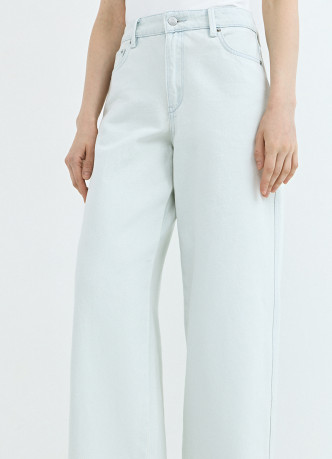 Широкие джинсы из плотного денима