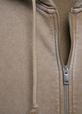 Толстовка на молнии с эффектом стирки