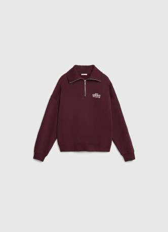 Толстовка с воротником-стойкой на молнии