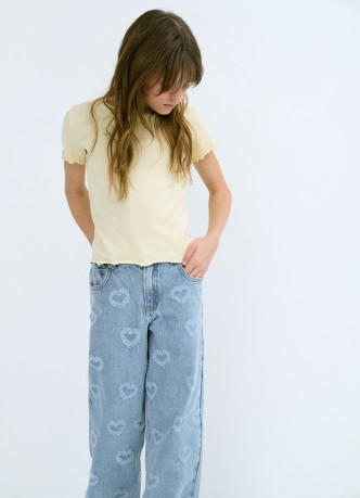 Футболка в рубчик для девочек