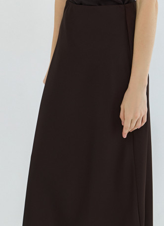 Сатиновая юбка А-силуэта