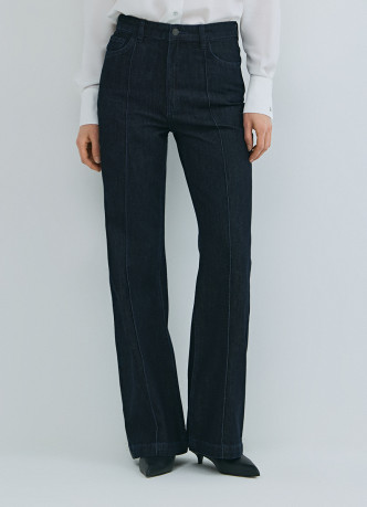 Джинсы клёш с высокой посадкой