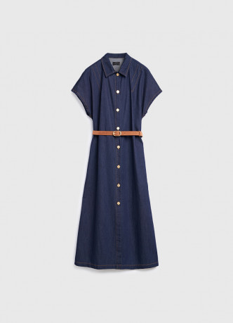 Платье-рубашка из денима
