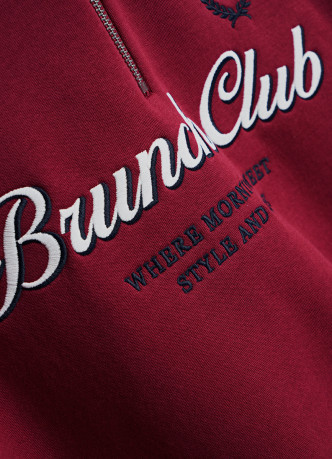 Свитшот с принтом и воротником на молнии