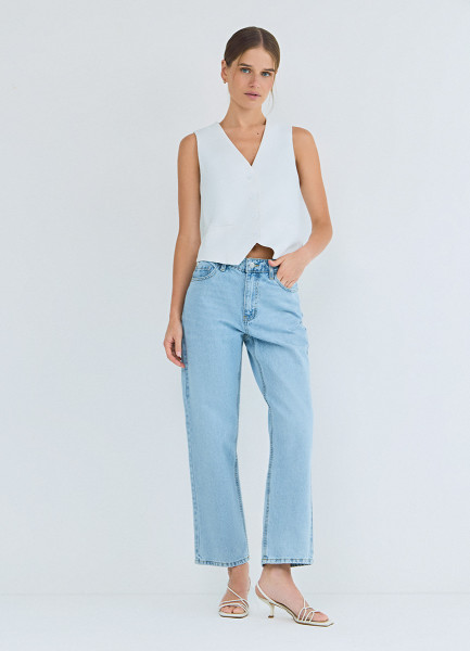 Укороченные джинсы Straight Голубой 3599₽