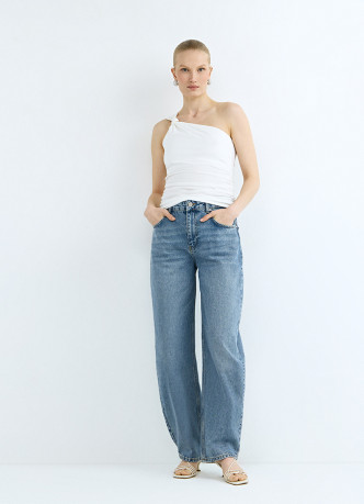 Джинсы Баррел со средней посадкой