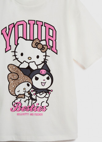 Футболка с принтом Hello Kitty для девочек