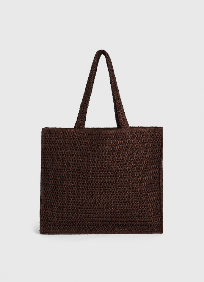 Сумка плетеная из рафии