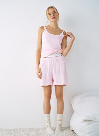 Пижамные шорты из ажурного трикотажа