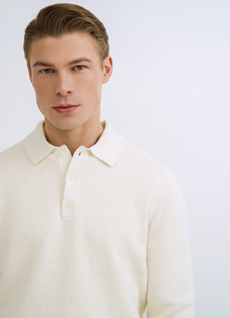 Текстурное вязаное поло