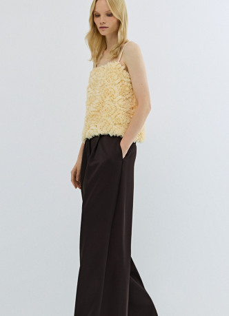 Атласные прямые брюки