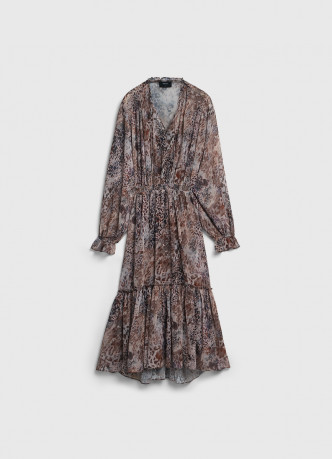 Шифоновое платье с принтом