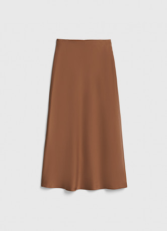 Сатиновая юбка А-силуэта
