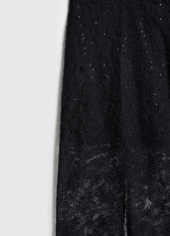 Полупрозрачная ажурная юбка миди