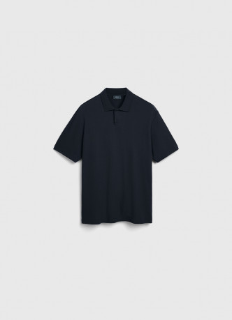 Поло из текстурной хлопковой ткани