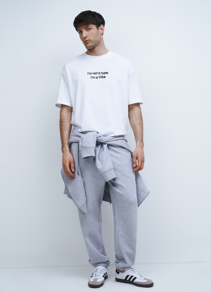 Футболка оверсайз с принтом Белый 599₽