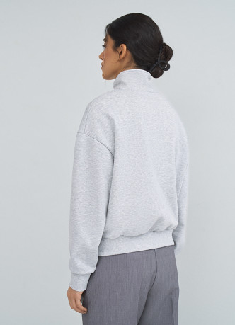 Толстовка с воротником-стойкой на молнии