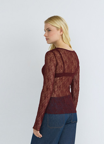 Кружевной лонгслив