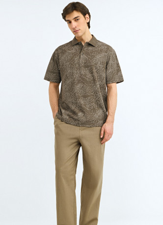 Брюки изо льна и хлопка