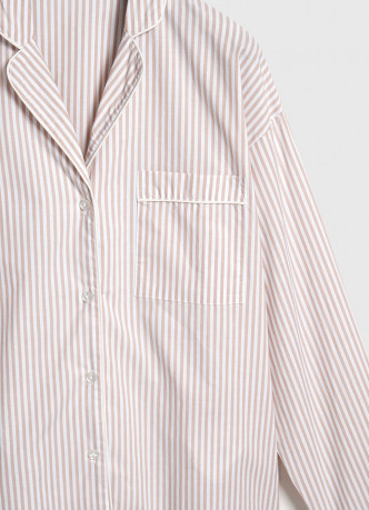 Пижамная рубашка в полоску