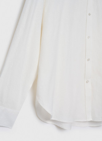 Рубашка с длинным рукавом из смесового льна