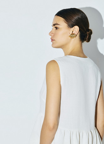 Топ из вискозы с застёжкой