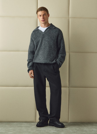 Текстурный джемпер поло