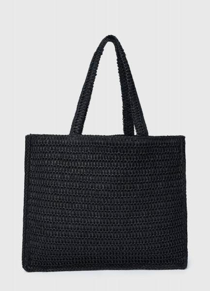 Плетёный шоппер, Черный O`Stin LG66A1O02-99, размер Б/р - фото 4