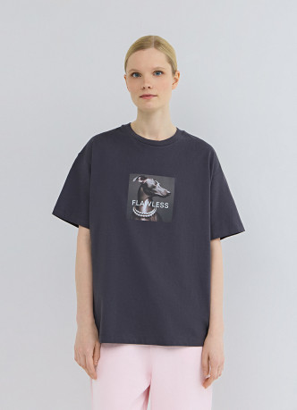 Футболка оверсайз с принтом