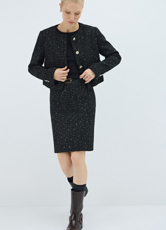 Твидовая юбка миди