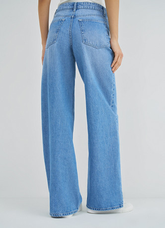 Ультраширокие джинсы с высокой посадкой