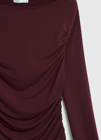 Лонгслив с драпировкой