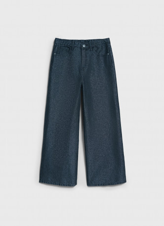 Джинсы Straight с люрексом для девочек