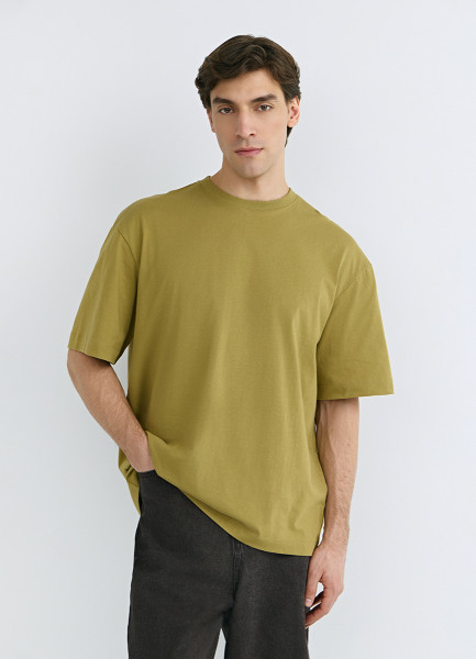 Футболка из хлопка с фотопринтом, Зеленый